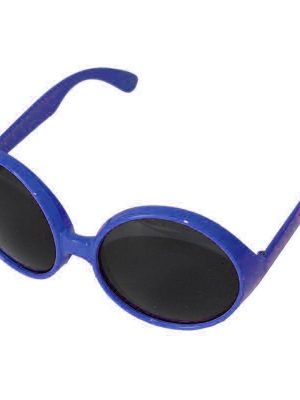 Yuvarlak Yeşilçam 80 li 90 lı Yıllar Parti Gözlüğü Retro Mavi Renk