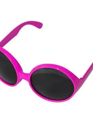 Yuvarlak Yeşilçam 80 li 90 lı Yıllar Parti Gözlüğü Retro Pembe Renk