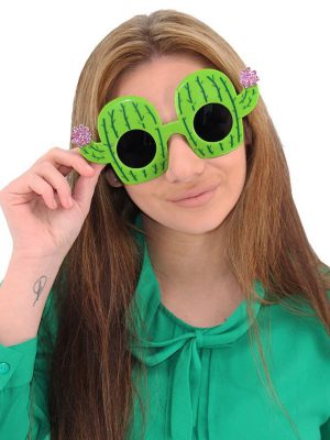 Kaktüs Temalı Hawaii Yaz Partisi Gözlüğü 8.5x18.5 cm