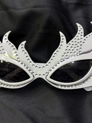 Taşlı Göz Kamaştıran Gecenin Yıldızı Beyaz Parti Alev Gözlük