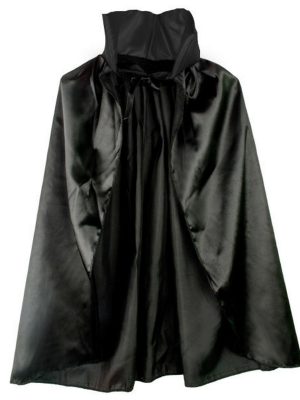 Siyah Renk Yakalı Halloween Pelerini 90 cm