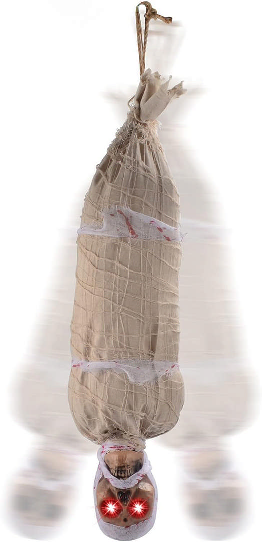 1221323_Halloween-Sensorlu-Isikli-Hareke-resim-1863.jpg Halloween Sensörlü Işıklı Hareketli Mumya 25x75 cm - Görsel 1