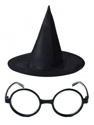 Harry Potter Büyücü Şapkası ve Harry Potter Büyücü Gözlüğü Siyah Renk