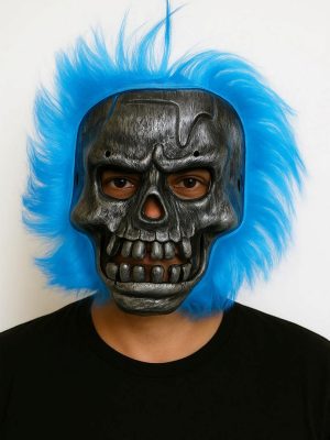 Cadılar Bayramı Lacivert Saçlı Maske