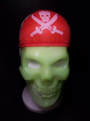 Karanlıkta Parlayan Fosforlu Korsan Kafatası Maskesi