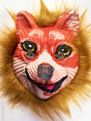 Kahverengi Saçlı Peluş Tilki Maskesi Mega Peluş 24 No