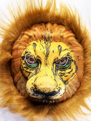 Peluş Aslan Maskesi Kahverengi Yeleli Mega Peluş 33 No