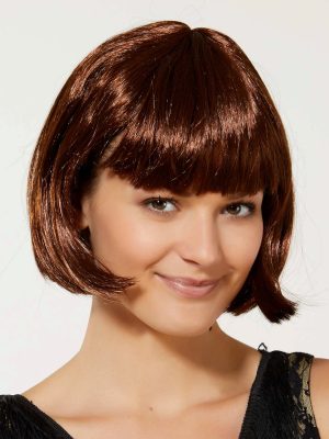 Kahverengi Parti Peruğu Küt Saç