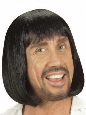 Siyah Renk Erkekler İçin Kısa Ortaçağ Peruğu