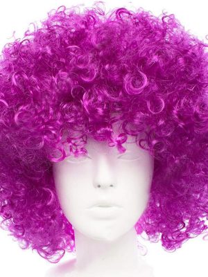 Koyu Mor Renk Violet Afro Bonus Saç Peruk
