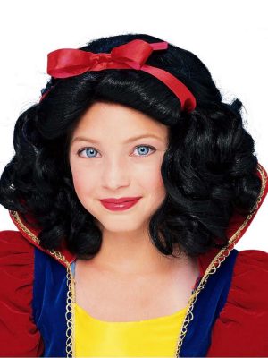 Pamuk Prenses Peruğu Kırmızı Fiyonklu