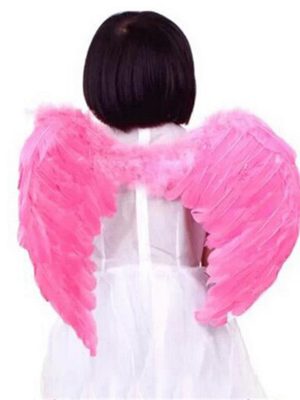 Pembe Renk Bebek Boy Küçük Melek Kanadı 40X55 cm