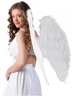 Beyaz Renkli Büyük Boy Melek Kanadı 55x80 cm