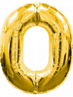 0 Rakamlı Folyo Balon Gold Renk  40 inç