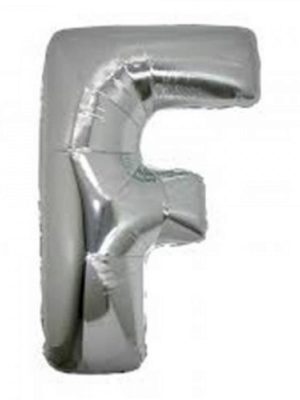 F Harf Folyo Balon Gümüş Renk  40 inç