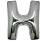 H Harf Folyo Balon Gümüş Renk  40 inç - Görsel 2