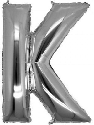 K Harf Folyo Balon Gümüş Renk  40 inç