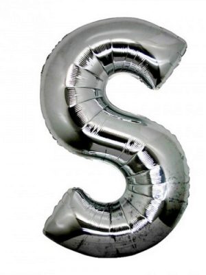 S Harf Folyo Balon Gümüş Renk  40 inç
