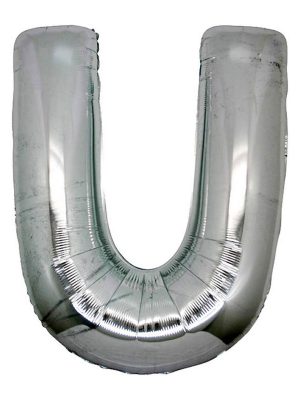 U Harf Folyo Balon Gümüş Renk  40 inç