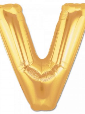 V Harf Folyo Balon Altın Renk  40 inç