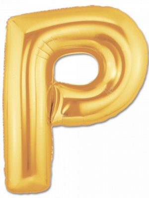 P Harf Folyo Balon Altın Renk  40 inç