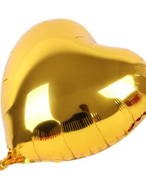 Kalp Balon Folyo Sarı 45 cm 18 inç