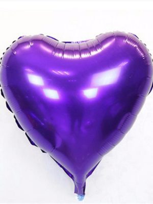 Kalp Balon Folyo Mor 45 cm 18 inç