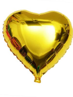 Kalp Balon Folyo Sarı 60 cm 24 inç