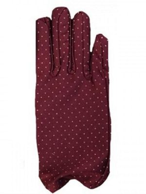 Bordo Renk Puanlı Çocuk Eldiveni