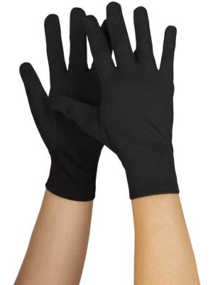 Siyah Renk Yetişkin Boy Likralı Gösteri Eldiveni