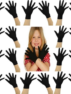 Siyah Renk Likralı 23 Nisan 29 Ekim 19 Mayıs Gösteri Bando Eldiveni 10 Çift ( 20 Adet )