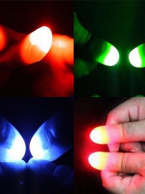 Led Işıklı Renkli Sihirli Parmak Işıklı Parmak Şaka Parmak 1 Adet
