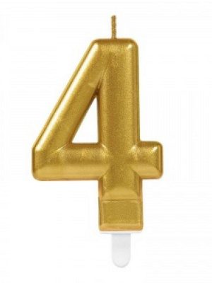 4 Rakam Mum Gold Renk