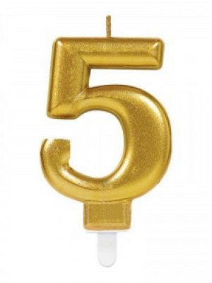 5 Rakam Mum Gold Renk