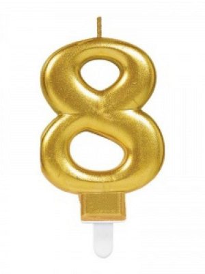 8 Rakam Mum Gold Renk