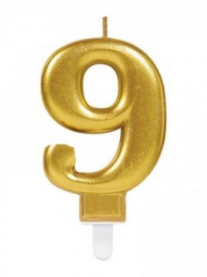 9 Rakam Mum Gold Renk