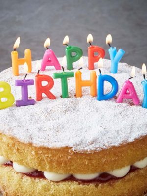 Happy Birthday Yazılabilen Rengarenk Doğum Günü Mumu