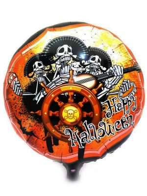 Kuru Kafalı Korsanlar Halloween Şekilli Folyo Balon 45 cm