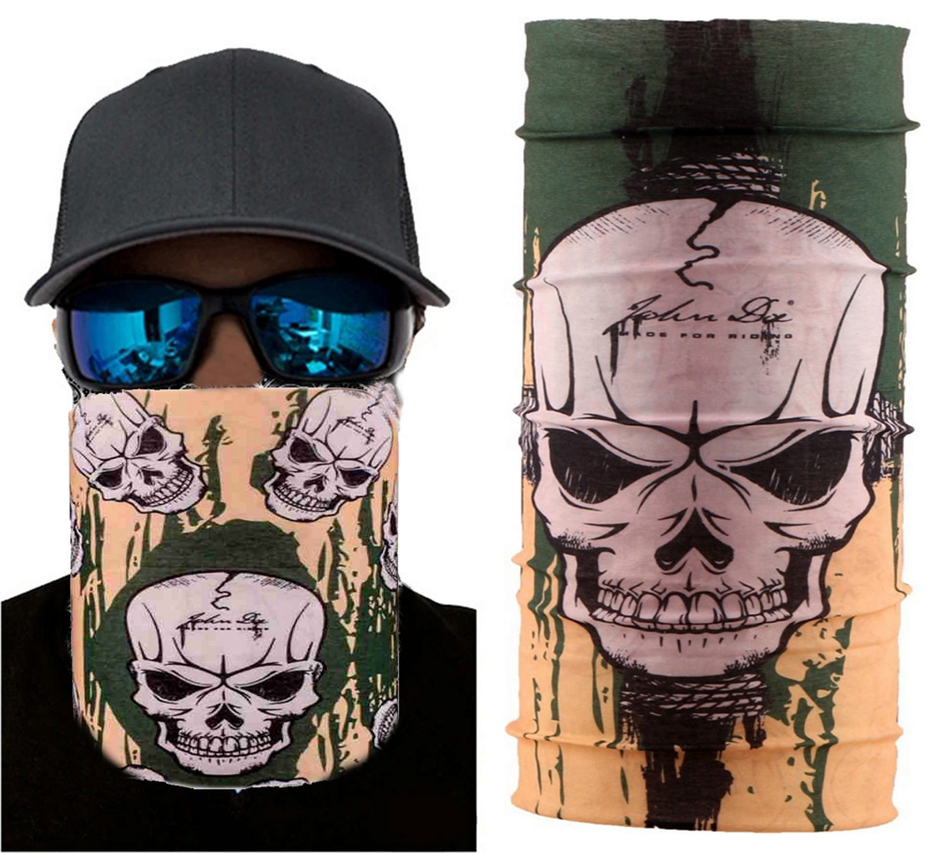 1221836_haki-yesil-renk-uzeri-likrali-kuru-kafa-kafatasi-baskili-baf-buf-resim-4877.jpg Motorcu Boyunluk Baf Buff Bandana 25x48 cm Model 5 - Görsel 1