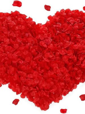 Kırmızı Renk Gül Yaprağı Şekilli Konfeti – 5 Paket 500 Adet