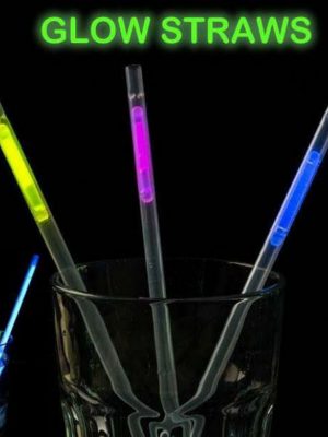 Karanlıkta Parlayan Glow  Fosforlu Pipet 3 Renk 3 Adet