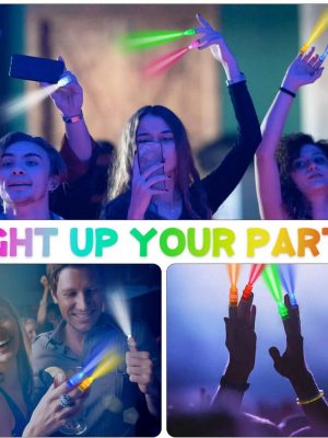 Led Işıklı Renkli Püsküllü Parmak Işığı 4 Renk 4 Adet