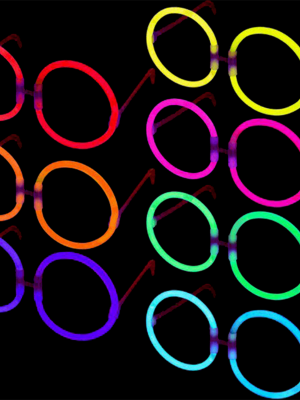 Glow  Yuvarlak Gözlük - Glow Partisi Gözlükleri - Glow Gözlük 12 Adet