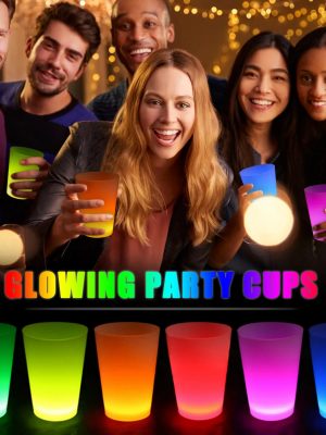 Glow Partisi Bardakları 6 Renk 6 Adet 1.5 oz 4.5 x 6.5 cm