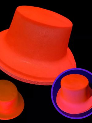 Neon Partisi Turuncu Renk Plastik Fötr Şapka