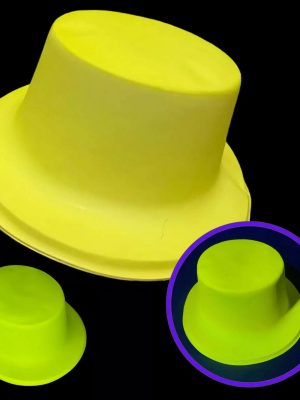 Neon Partisi Sarı Renk Plastik Fötr Şapka