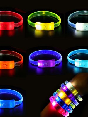 Festival & Parti LED Bileklik Baskı Yapılabilir 3 Farklı Mod Işıklı 1 Adet