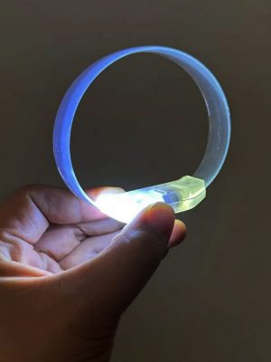 3 Modlu Pilli LED Işıklı Esnek Parti Bilekliği Beyaz