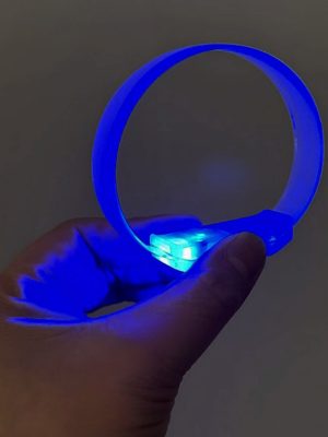 3 Modlu Pilli LED Işıklı Esnek Parti Bilekliği Mavi