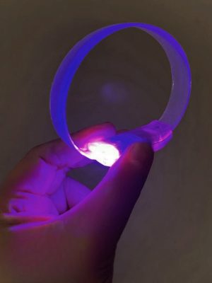 3 Modlu Pilli LED Işıklı Esnek Parti Bilekliği Mor